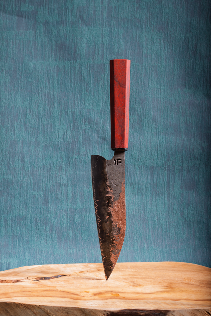 80CrV2 Black Cumai with a Padouk handle