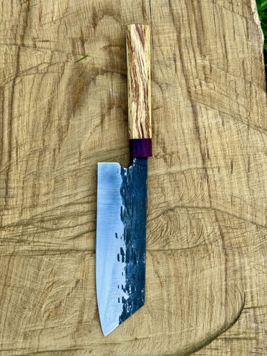 Nitro-B Steel Chef’s Knife with a pear & purple heart handle