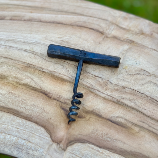 Hand-Forged Corkscrew with Hex Handle