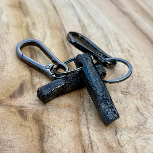 Wrought Iron Keychain with Blackened Finish